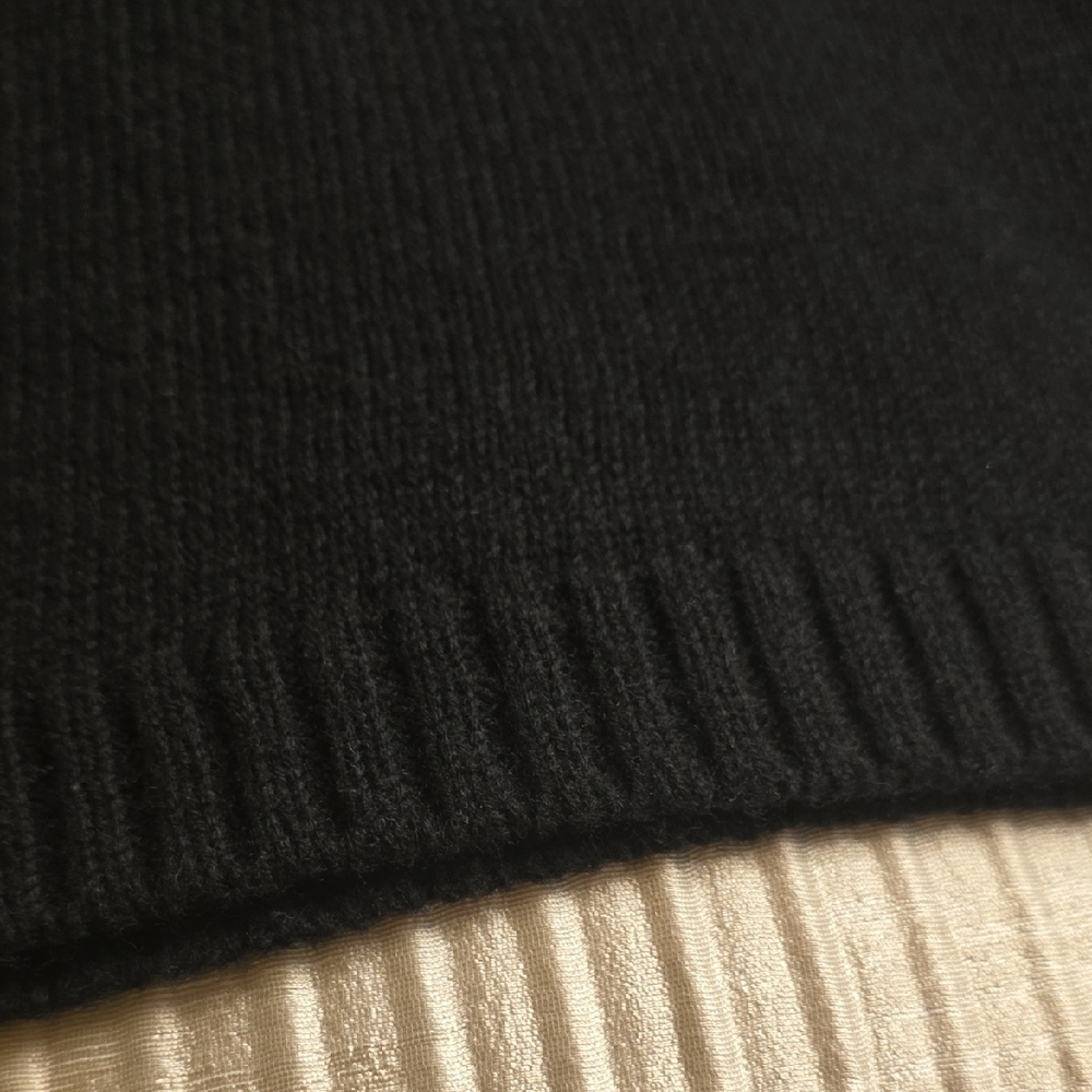 BCBGMaxAzria Lamb's Wool Black Long Sleeve Knit Dress - Picture 10 of 16